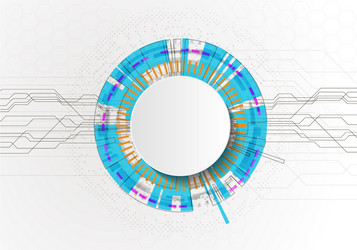 abstract futuristic circuit board on light gray vector image