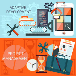 adaptive development and project management vector image