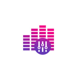 Audio editor icon on white vector