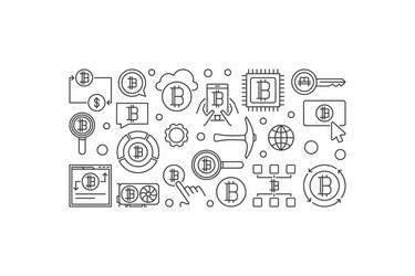 Bitcoin Mining Banner vector image