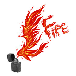 burning lighter isolate on a white background vector image