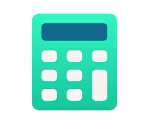 calculator calculate count single isolated icon vector image