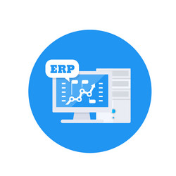 erp software icon vector image