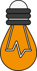 lit lightbulb icon image vector image