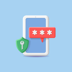 Mobile security concept phone password code vector