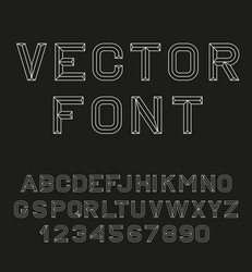 Retro 80s Style Alphabet Font vector image