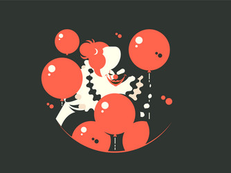 Sad Clown Character vector image