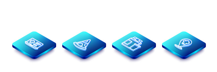 set isometric line online ordering and delivery vector image
