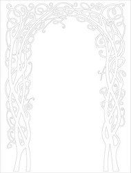 silhouette arch of vine isolate pattern forging vector image
