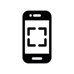 smartphone icon displaying focus brackets vector image