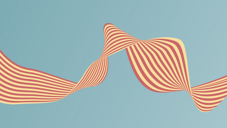 abstract dynamic 3d line wave art background vector image