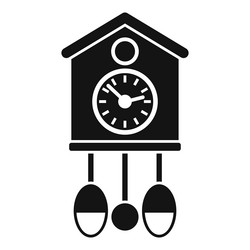 cuckoo clock hanging on white background showing vector image