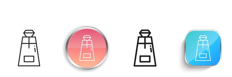 fragance icon thin linear regular and button vector image