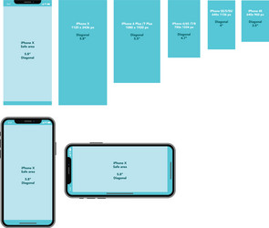iPhone X Display Mockup vector image