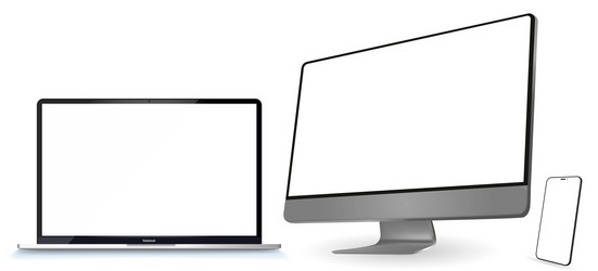 modern web design template with laptop tablet vector image