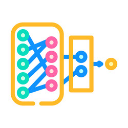 network nodes big data color icon vector image