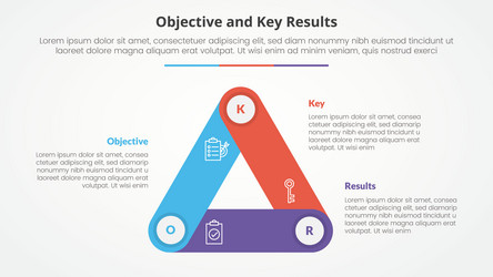 Okr objectives and key results framework Vector Image