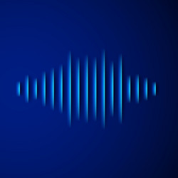 paper sound waveform with shadow vector