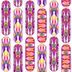 seamless pattern with skateboards design vector