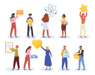 Tiny business people Royalty Free Vector Image