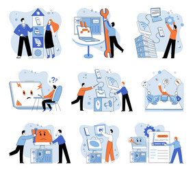 technical support online platforms provide vector image