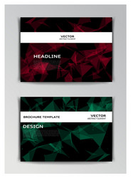 template of flyer with abstract elements vector image