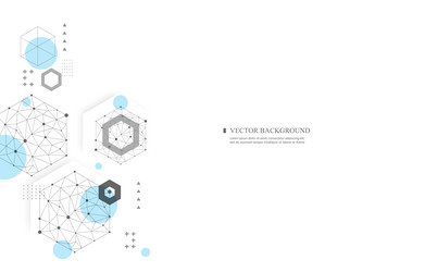 white backgroundgemetric hexagonpolygonabstract vector image