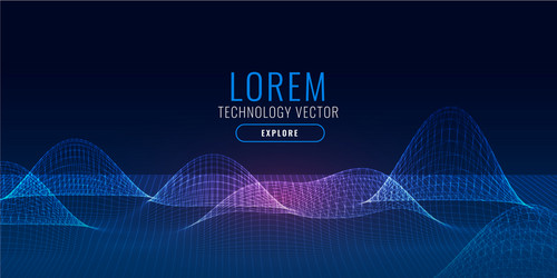 3D Technology Mesh Background vector image