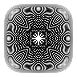 abstract radial wavy lines pattern vector image