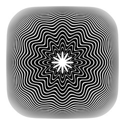 abstract radial wavy lines pattern vector