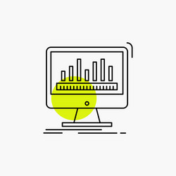 analytics processing dashboard data stats line vector image