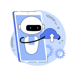 cloud robotics abstract concept vector image