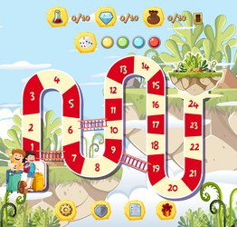 counting number game template for kid vector image