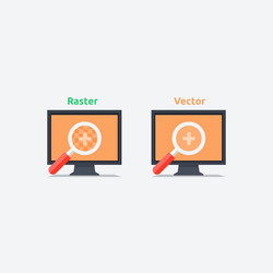 difference between and raster format vector image