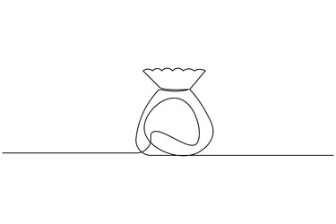 dollar icon continuous one line drawing of isolate vector image