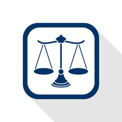 Justice Scales Icon Vector Image
