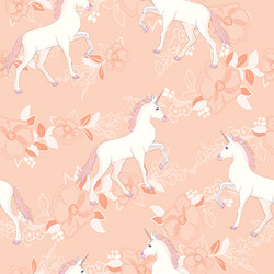 unicorn seamless pattern unicorns with rainbow vector image