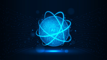 abstract artificial intelligence global network vector image