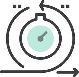 agile cycle development fast iteration flat color vector image