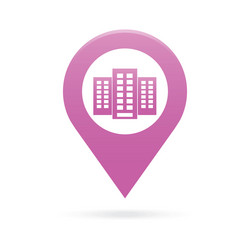 building map pointer icon marker gps location vector