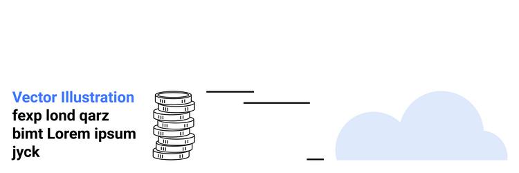 cloud data storage with stacked server disks vector image