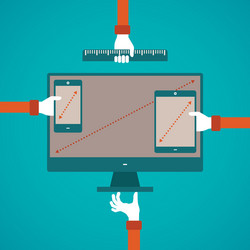 Concept of different gadget screen size vector