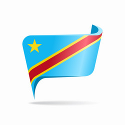 congolese flag map pointer layout vector image