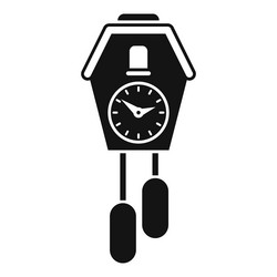 cuckoo clock showing time hanging on white vector image