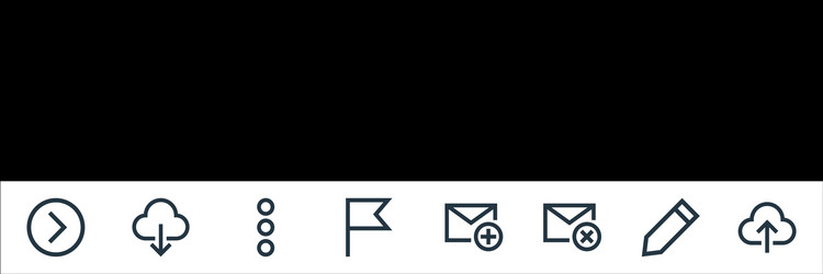 email line icons linear set quality vector image