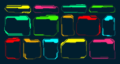 futuristic hud or ui elements sci-fi user vector image