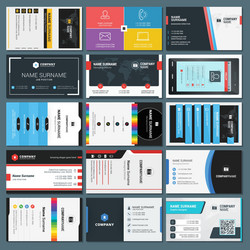 Set of modern creative and clean business card vector