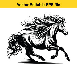 ai-generated majestic horse in motion a striking Vector Image