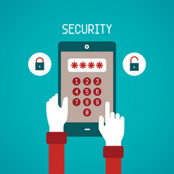 concept of security system for mobile gadget vector image