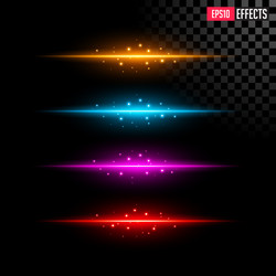 element four color light with lens effect vector image